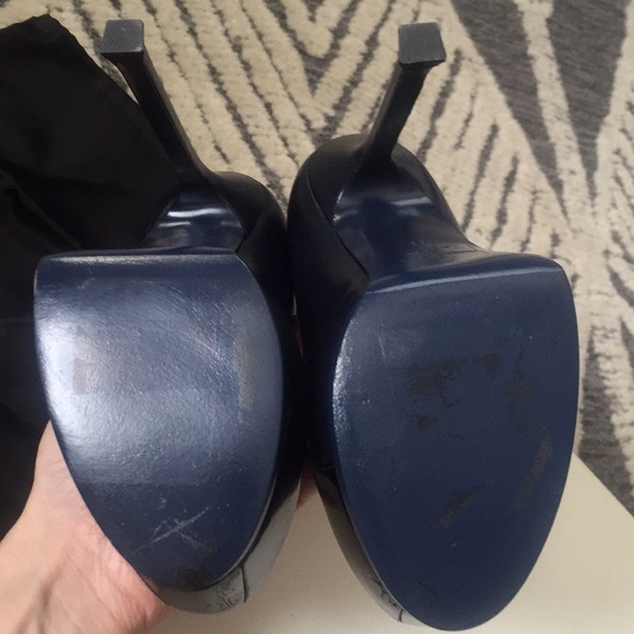 YSL platform heels NIB, navy and black, size 36 - Picture 4 of 8